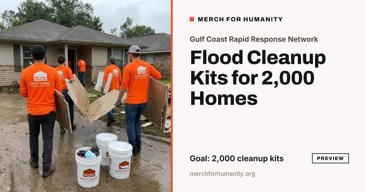 The social picture for Flood Cleanup Kits for 2,000 Homes