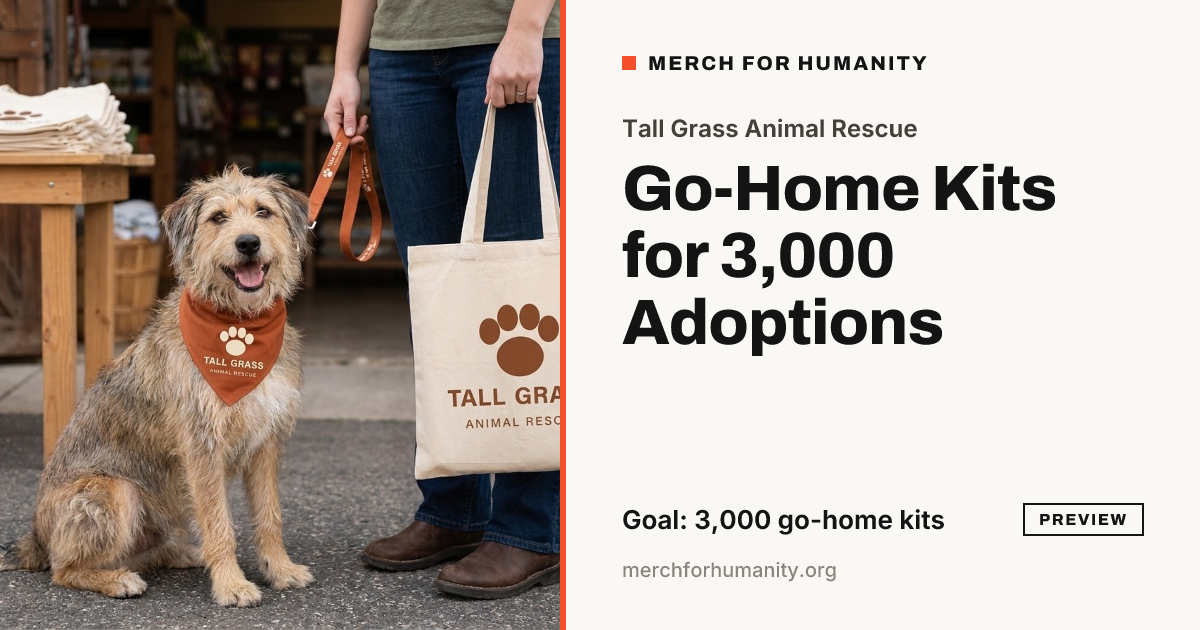 The social picture for Go-Home Kits for 3,000 Adoptions