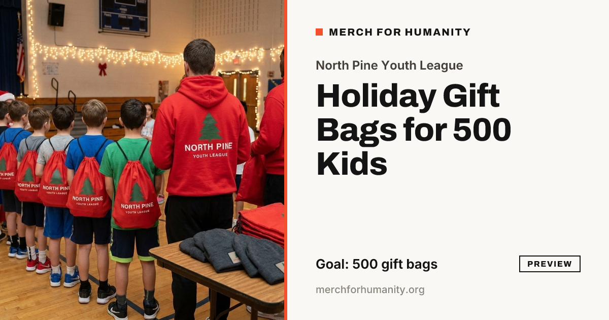 The social picture for Holiday Gift Bags for 500 Kids